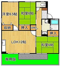 セジュールB 3LDKの間取図画像