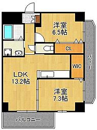 TGボナール浅川台B棟 2LDKの間取図画像