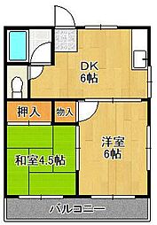 フルハウス 2DKの間取図画像