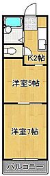 平丘台マンション 2Kの間取図画像