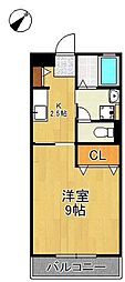 メゾン・ド・オーブ汐先 1Kの間取図画像