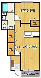 エスペランサ 1LDKの間取図画像