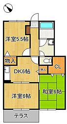 アーバンコート21A 3DKの間取図画像