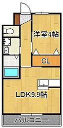 ラポール 1LDKの間取図画像