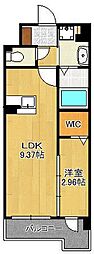 グレイス折尾 1LDKの間取図画像