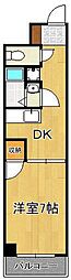 キャッスル折尾 1DKの間取図画像