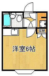 シティルーム折尾A ワンルームの間取図画像