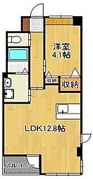 ブルーコスモ 1LDKの間取図画像
