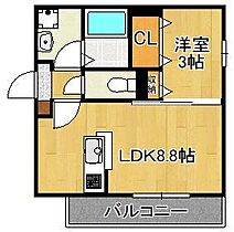 福岡県北九州市八幡西区東鳴水3丁目（賃貸アパート1LDK・3階・30.27㎡） その2