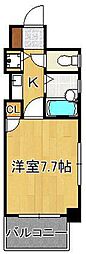 ダイナコートピア黒崎2 1Kの間取図画像