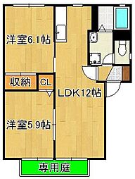 アンジェリカB棟 1階/-