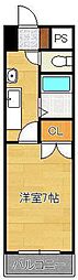 エトワール穴生 1Kの間取図画像