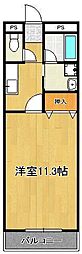 ラ・ルーナ月 1Kの間取図画像