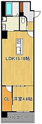 レジェンド黒崎 1LDKの間取図画像