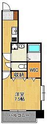 ギャラン菅原 1Kの間取図画像