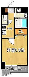 グランド・コスモ 1Kの間取図画像