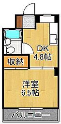 ギャランドラ藤田 1DKの間取図画像