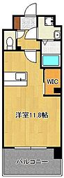 レジェンド岡田 ワンルームの間取図画像