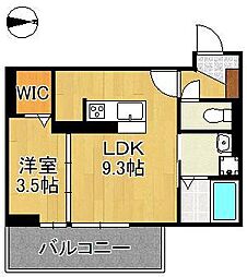 エスト・プラージュ 1LDKの間取図画像