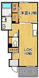 コスタエディフィシオドス 1LDKの間取図画像