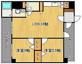 ピボットコート今池  ｜ 福岡県北九州市八幡西区里中2丁目（賃貸マンション2LDK・3階・70.00㎡） その2