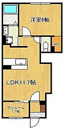 間取図画像 1LDK