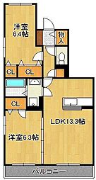 間取図画像 2LDK
