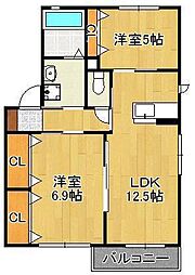 間取図画像 2LDK