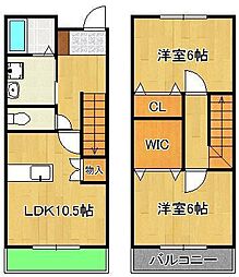 アールズレジデンス黒崎南 2LDKの間取図画像