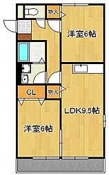 ソレイユ永犬丸1 2LDKの間取図画像