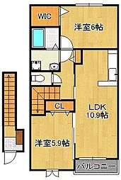 ピンズ感田III 2階