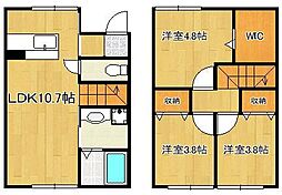 アイナス B棟 3LDKの間取図画像