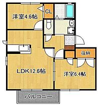 プレジールアン　C棟  ｜ 福岡県宮若市本城（賃貸アパート2LDK・2階・54.81㎡） その2