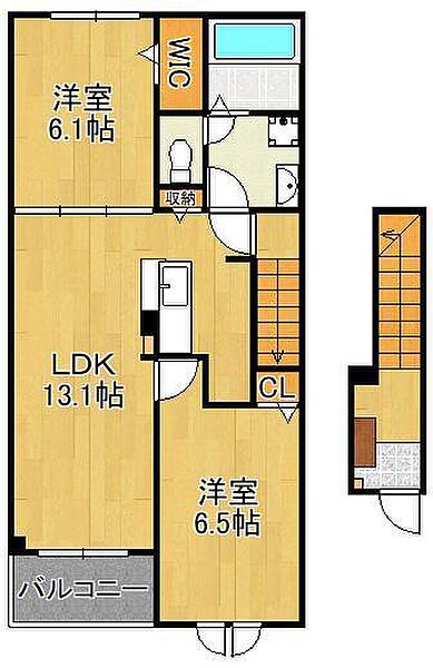 グランノ1 ｜福岡県直方市大字感田(賃貸アパート2LDK・2階・59.58㎡)の写真 その2