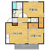 グランデール太賀  ｜ 福岡県中間市太賀1丁目（賃貸アパート2LDK・2階・42.00㎡） その2