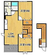 ウェイホームあまづつみＣ  ｜ 福岡県遠賀郡岡垣町野間南（賃貸アパート2LDK・2階・51.67㎡） その2