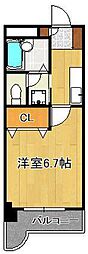 メゾン・ボーD 1Kの間取図画像