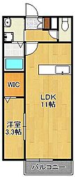 Prevoyance直方駅前 1LDKの間取図画像