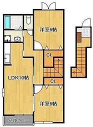 メゾン・エム 2LDKの間取図画像