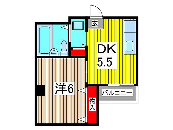 エースマンション 202｜埼玉県川口市芝２丁目(賃貸マンション1DK・2階・25.78㎡)の写真 その2