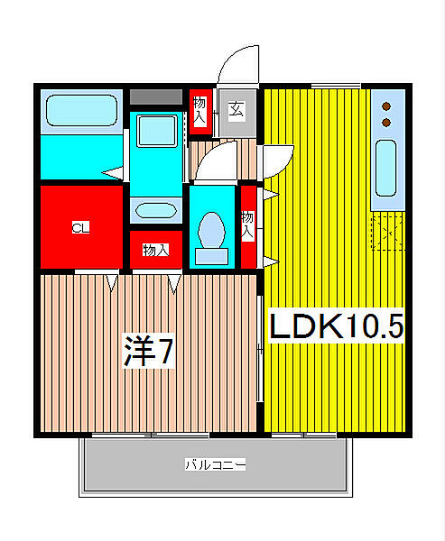 メゾン・ルミエール 203｜埼玉県川口市前上町(賃貸アパート1LDK・2階・41.73㎡)の写真 その2