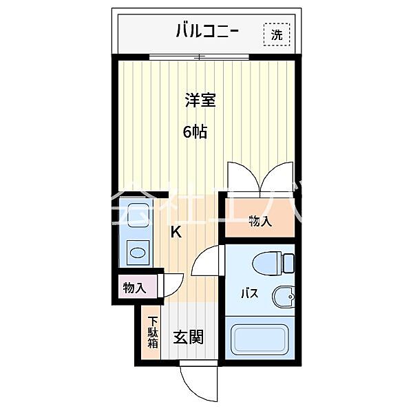 アクシーズ戸田公園 204｜埼玉県戸田市下前１丁目(賃貸マンション1R・2階・16.50㎡)の写真 その2