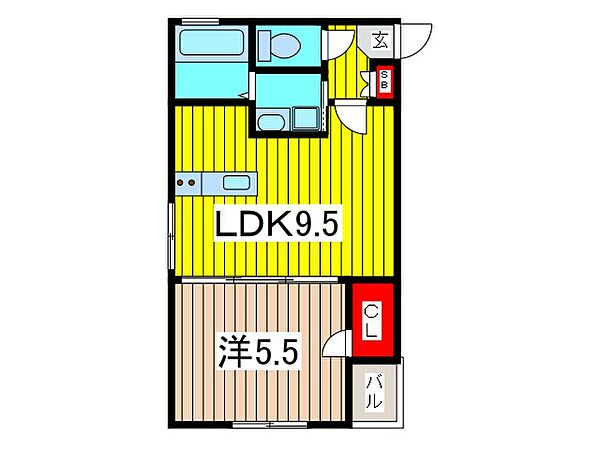 クレアコート川口 201｜埼玉県川口市南町１丁目(賃貸アパート1LDK・2階・34.45㎡)の写真 その2