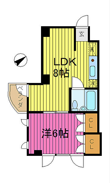 スランバーグリーン 201｜埼玉県川口市仲町(賃貸マンション1LDK・2階・29.31㎡)の写真 その2