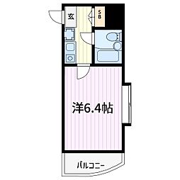日神パレス蕨 1階1Kの間取り