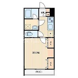 川口市榛松2丁目マンション 1Kの間取図画像