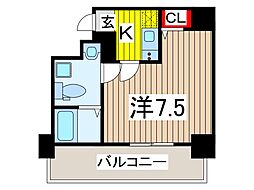アルファコート西川口-19 1Kの間取図画像