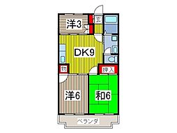 ハイツニューエイト 2SDKの間取図画像