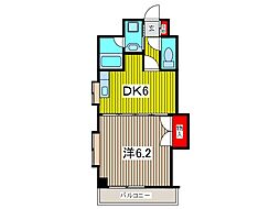 ティアラ21 1DKの間取図画像