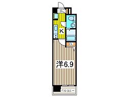 アルファコート西川口-19 1Kの間取図画像